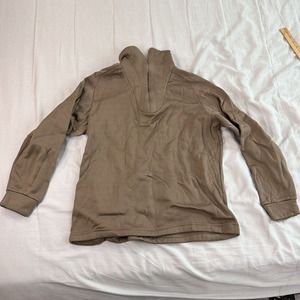 Army Undershirt Cold Weather Medium Regular Military Issue Sweater Brown